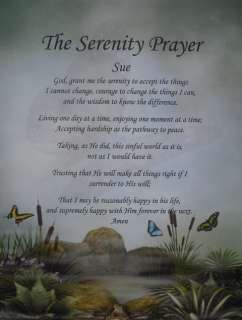 THE SERENITY PRAYER PERSONALIZED GIFT FOR ALCOHOLICS ANONYMOUS OR ANY 