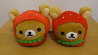 New Rilakkuma Bear Cosplay Adult Plush Rave Shoes Slippers 11 Red Hat 