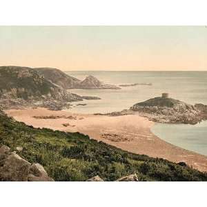 Vintage Travel Poster   Jersey Portelet Bay I Channel Islands England 