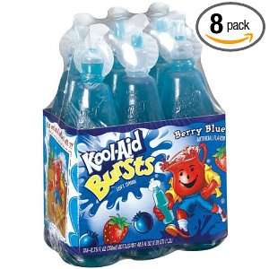 Kool Aid Bursts, Blue Moon Berry, 6 Count, 6.75 Ounce Bottles (Pack of 