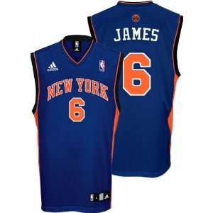 LeBron James Jersey: adidas Blue Replica #6 New York Knicks Jersey 