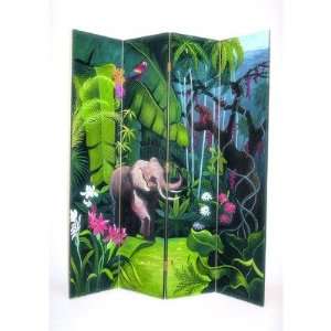  Wayborn Furniture 2207 Elephant Jungle Screen Room Divider 