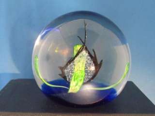 Crystal Caithness Paperweight ARCTIC ORCHID signed & numbered in box 
