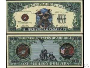 United States Marines One Million Dollar Bill  