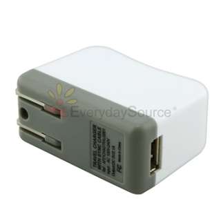 White AC Charger+Blk Stand Leather Case For iPad 2 64GB  