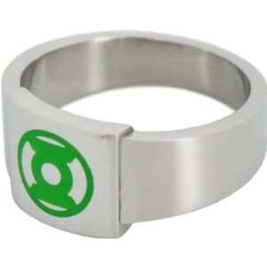  Green Lantern Logo Ring (GLSSRG19) Size 8: Sports 