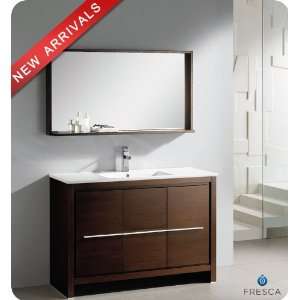  Fresca Allier 48 Wenge Brown Modern Bathroom Vanity w 