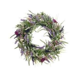  Set of 2   22 Lavender/Mini Daisy Wreath Lavender Purple 