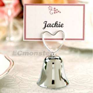   Heart Bell Wedding Place Table Name Number Card Holders Favor  