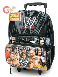 WWE Wrestling School Roller Backpack Rolling &Lunch Bag  