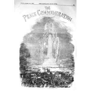  1856 DUBLIN FIREWORKS PHOENIX PARK PEACE COMMEMORATION 