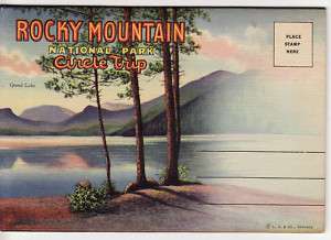 Rocky Mountain National Park Souvenir Folder Postcard  