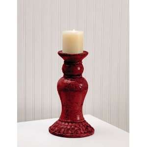  Ceramic Candle Holder, Red