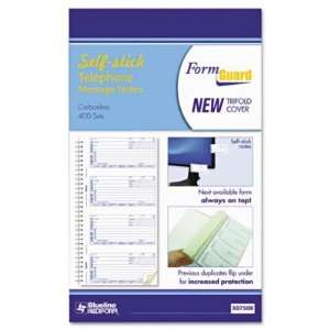  Phone Message Book w/FormGuard Cover   6 x 2 3/4, 2 Part 
