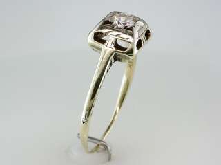   Antique 1/5ct G VS2 Diamond 14K Gold Art Deco Engagement Wedding Ring