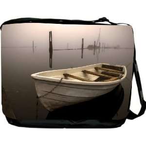  RikkiKnight Fishing boat on waer Messenger Bag   Book Bag 