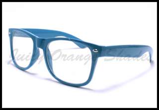 VINTAGE Wayfarer CLEAR LENS Glasses OCEAN BLUE