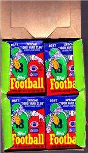 Packs 1987 Topps Football Wax Just Opened New Box  Free s/h After 