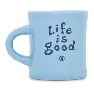  Life is good Gh Diner Mug Slate Blue: Home & Kitchen