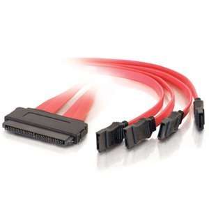  Cables To Go 10249 SAS 32 p in to 4 SATA Cable (1m, Red 