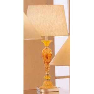 Amber Fluted Fantasia Resin Table Lamp: Home Improvement