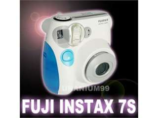   Instax Mini 7s Instant Film Photo Camera Blue White Polaroid Strap