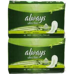 Always Pads, Ultra Thin, Long, Super, 40 ct.