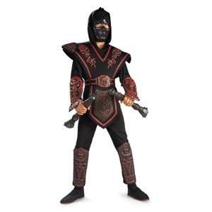  Red Skull Warrior Ninja Child Costume Size 4 6 Small: Toys 