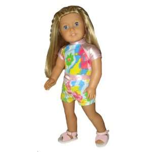   Rash Guard Swim Suit. Fits 18 American Girl Doll. Toys & Games