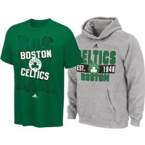  Boston Celtics Youth T Shirt & Hooded Sweatshirt Combo 