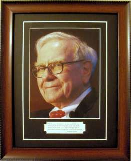 Warren Buffett Billionaire Investor Quote Photo Framed  