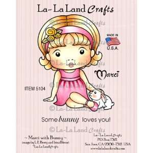  La La Land Crafts Cling Rubber Stamp, Marci with Bunny 
