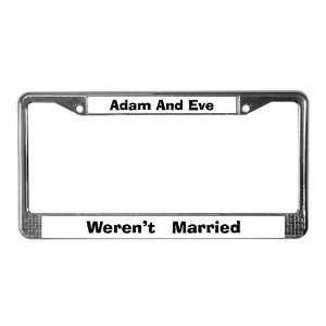  Adam amp; Eve 4 Funny License Plate Frame by  