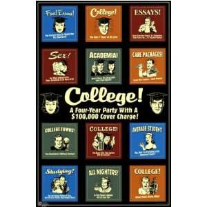  College   Poster (A Four Year Party With A $100,000 Cover 