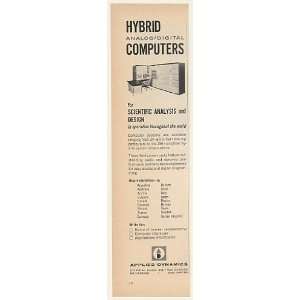 1964 Applied Dynamics Hybrid Analog Digital Computer Print Ad (43185)