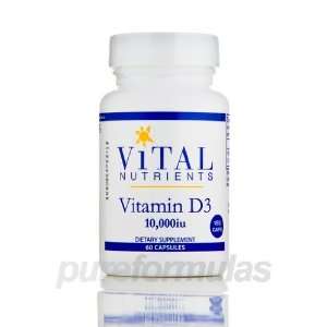  Vital Nutrients Vitamin D 10,000 IU 60 Capsules Health 