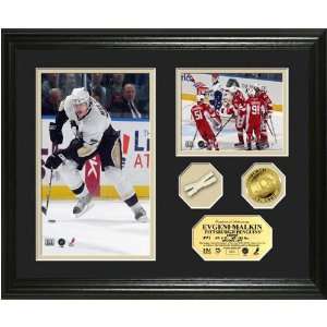  Evgeni Malkin 2008 All Star Game Used Net And Gold Coin 
