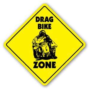  DRAG BIKE ZONE Sign xing gift novelty stip tires wheelie 