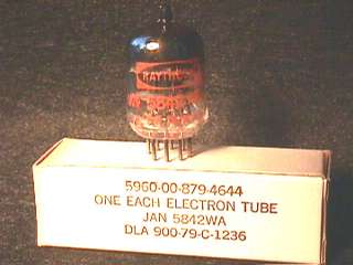 5842 WA Triode Vacuum Tube NOS JAN Raytheon 417A 5842WA  