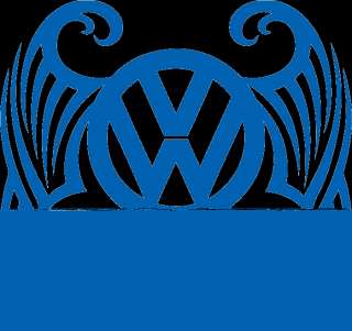 VW Tribal Design BLUE Decal Sticker for Kombi, Type III  