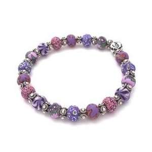 Violetta Retired Small Bead Bracelet with Sterling Silver 