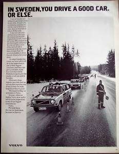 1972 Volvo Swedish Cars original vintage ad  