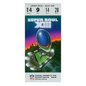  Super Bowl XIII Ticket January 21, 1979   NFL Football 