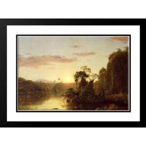  Church, Frederic Edwin 24x19 Framed and Double Matted La 