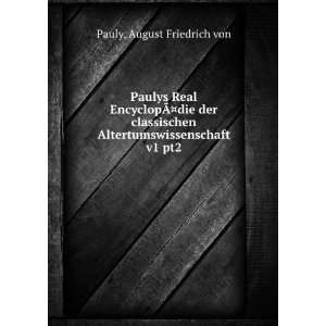   Altertumswissenschaft v1 pt1 August Friedrich von Pauly Books