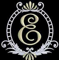 EMBROIDERY DESIGNS Monograms FONTS WEST VIEW 4 size NEW  