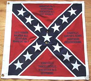 COTTON Confederate Civil War Flag4th Virginia  