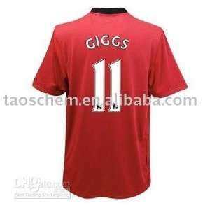 09/10 premier league man utd home jersey 11# giggs football  