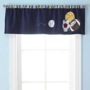    Too Good Play Ball Window Valance by Jenny McCarthy Blue Baby