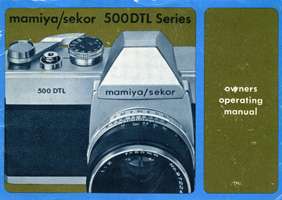 Mamiya/Sekor 500DTL Instruction Manual Original. English, 28 pages 